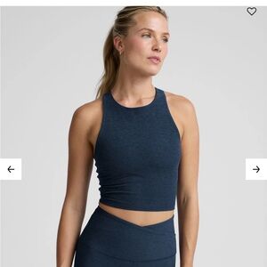 Beyond Yoga Spacedye Refocus Cropped Tank - Nocturnal Navy